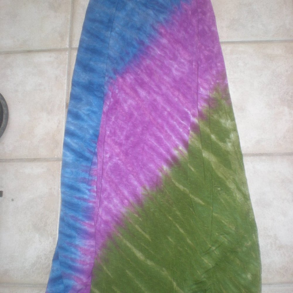 LUCKY Brand Vintage  Maxi  Skirt  Bathing Suit Cover up  Size XS-S Tie Dye